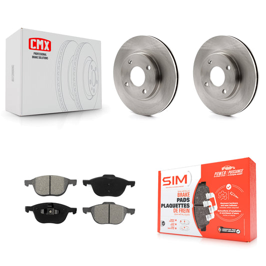 [Avant] Kit de Disque et plaquette (semi-métallique) de frein pour 2004 Ford Focus LX Mid High SE ZTS ZTW ZX3 ZX5 From 04 05 K8S-100120