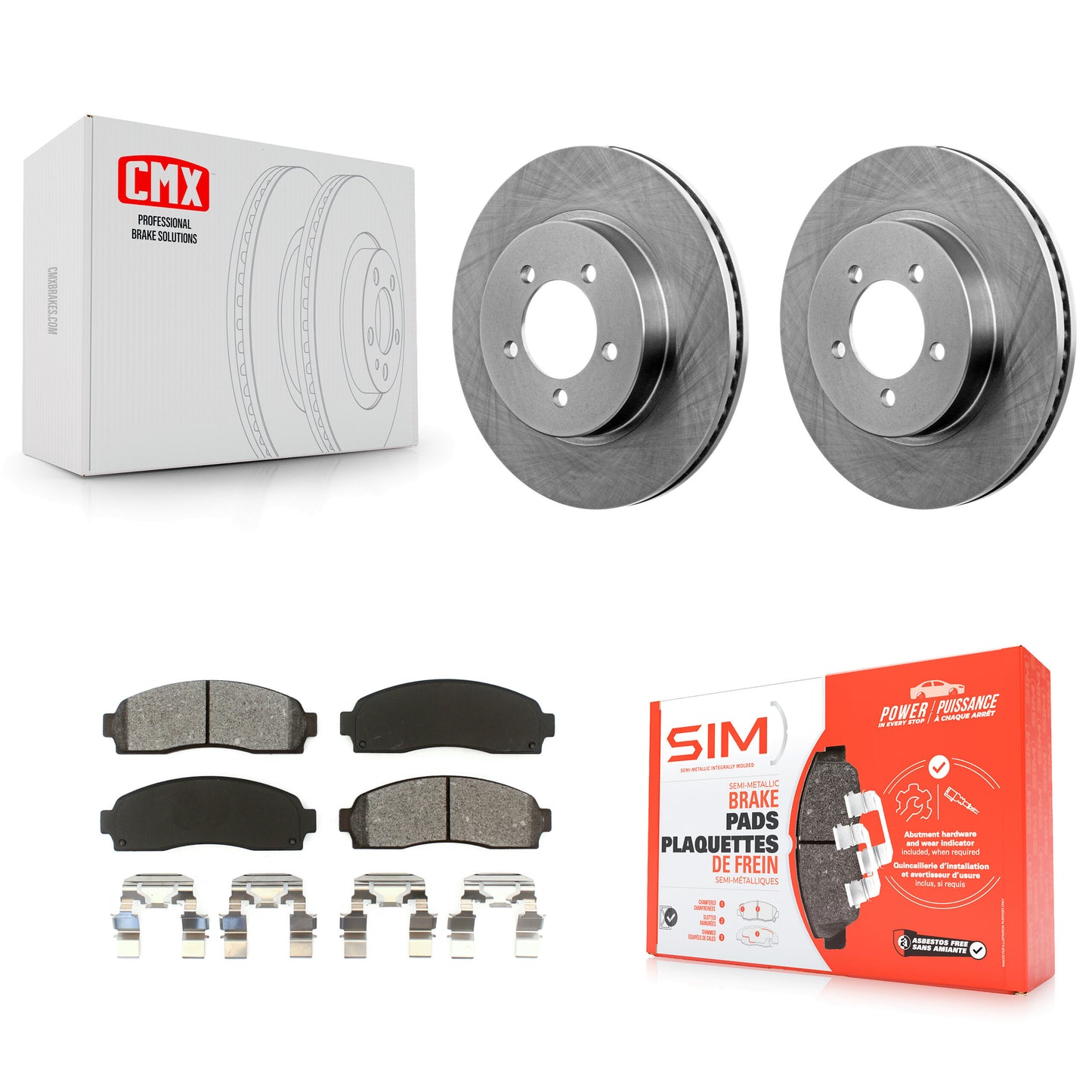 [Avant] Kit de Disque et plaquette (semi-métallique) de frein pour Ford Explorer Mercury Mountaineer K8S-100127