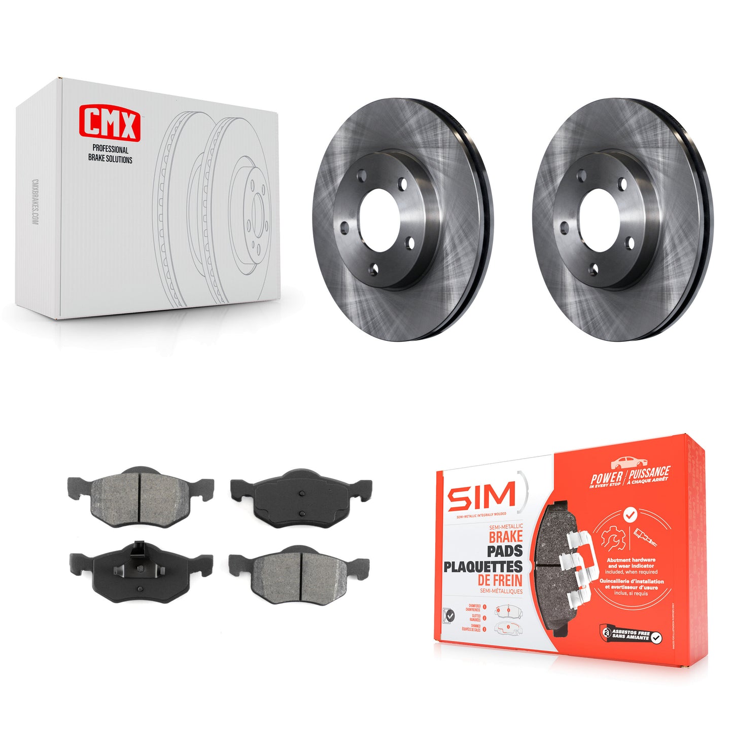[Avant] Kit de Disque et plaquette (semi-métallique) de frein pour Ford Escape Mazda Tribute Mercury Mariner K8S-100128