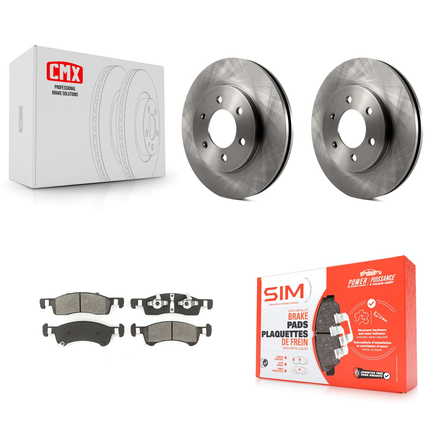 [Avant] Kit de Disque et plaquette (semi-métallique) de frein pour Ford Expedition Lincoln Navigator K8S-100130