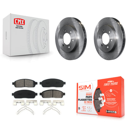 [Avant] Kit de Disque et plaquette (semi-métallique) de frein pour Ford F-150 Lincoln Mark LT avec 6 Lug Wheels 4WD K8S-100133