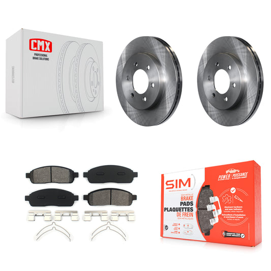 [Avant] Kit de Disque et plaquette (semi-métallique) de frein pour Ford F-150 Lincoln Mark LT avec 6 Lug Wheels 4WD K8S-100133