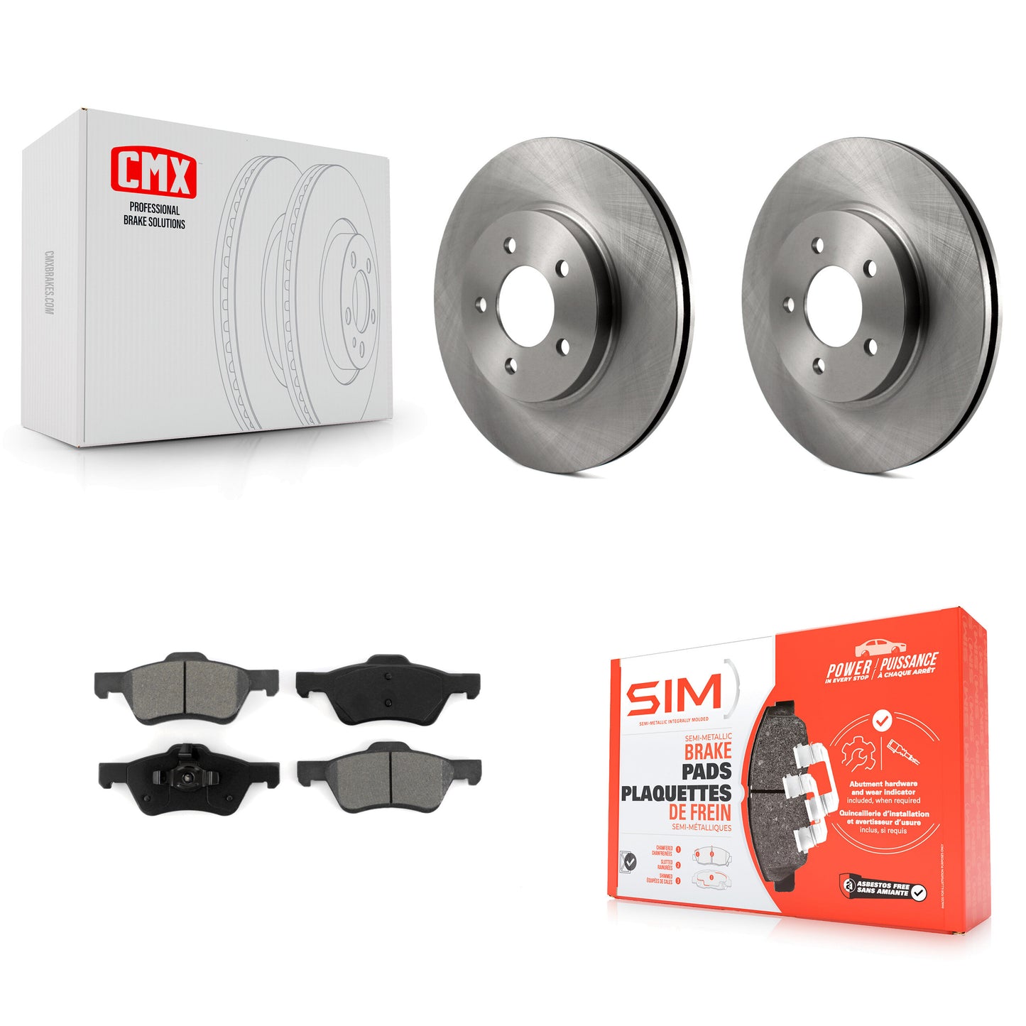 [Avant] Kit de Disque et plaquette (semi-métallique) de frein pour Ford Escape Mercury Mariner Mazda Tribute K8S-100136