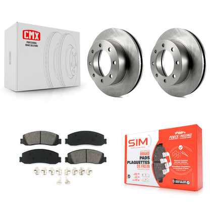 [Avant] Kit de Disque et plaquette (semi-métallique) de frein pour Ford F-250 Super Duty F-350 avec Single Rear Wheels 4WD K8S-100140