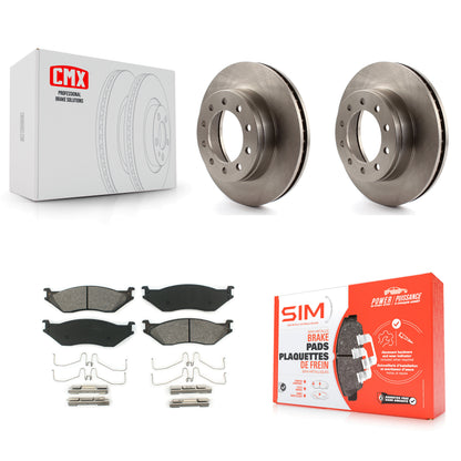 [Avant] Kit de Disque et plaquette (semi-métallique) de frein pour Ford F-450 Super Duty F-550 International CF500 CF600 K8S-100142