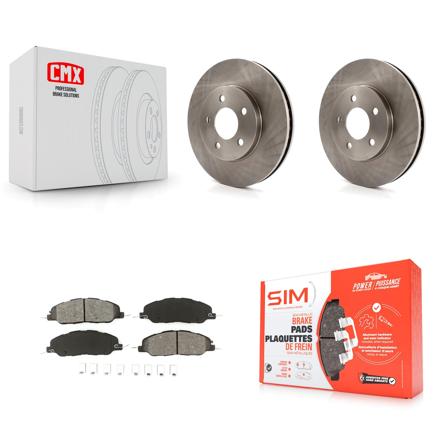 [Avant] Kit de Disque et plaquette (semi-métallique) de frein pour 2005-2010 Ford Mustang Base K8S-100144