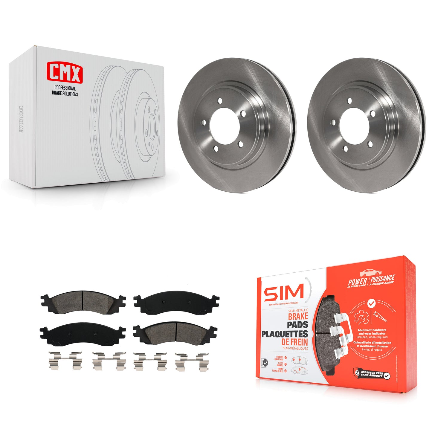 [Avant] Kit de Disque et plaquette (semi-métallique) de frein pour Ford Explorer Sport Trac Mercury Mountaineer K8S-100152