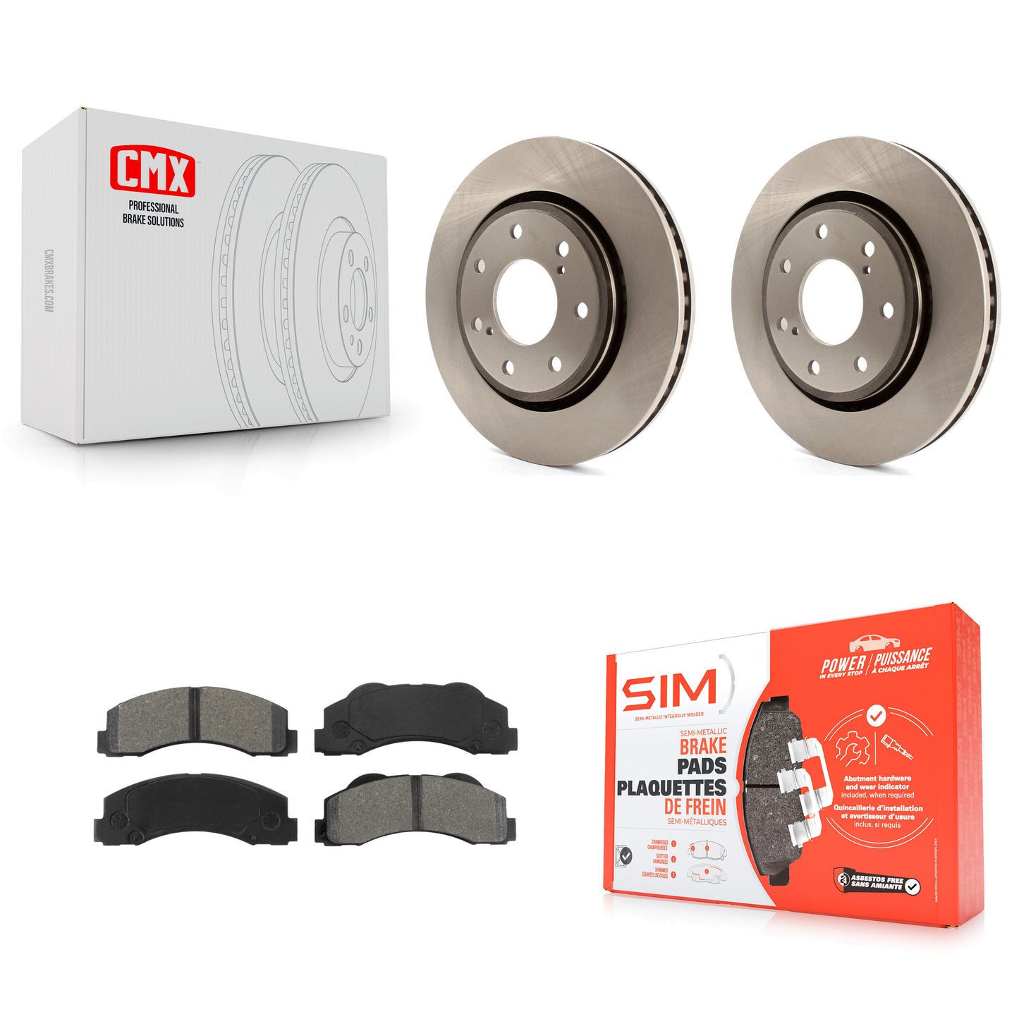 [Avant] Kit de Disque et plaquette (semi-métallique) de frein pour 2010-2014 Ford F-150 avec 7 Lug Wheels K8S-100169
