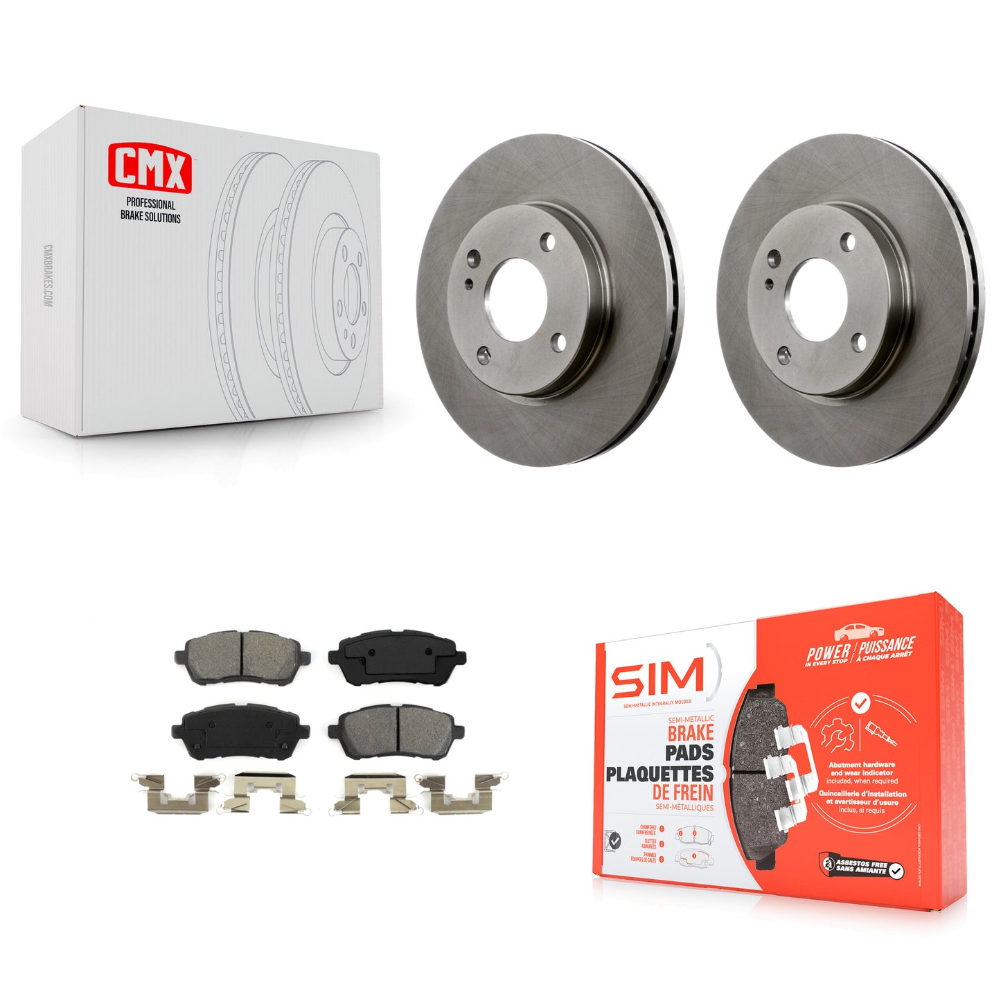 [Avant] Kit de Disque et plaquette (semi-métallique) de frein pour Ford Fiesta K8S-100171