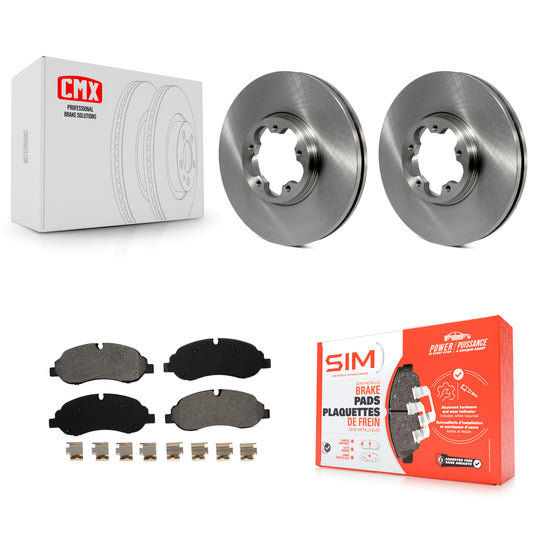 [Avant] Kit de Disque et plaquette (semi-métallique) de frein pour 2015-2021 Ford Transit-250 Transit-350 Transit-150 avec 5 Lug Wheels K8S-100177