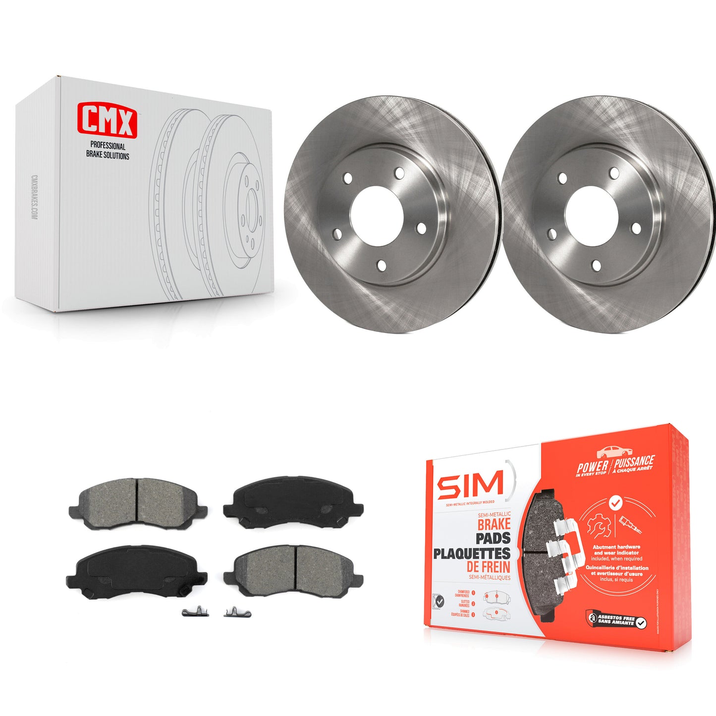 [Avant] Kit de Disque et plaquette (semi-métallique) de frein pour Mitsubishi Chrysler Sebring Dodge Stratus Galant Eclipse Lancer Outlander K8S-100205