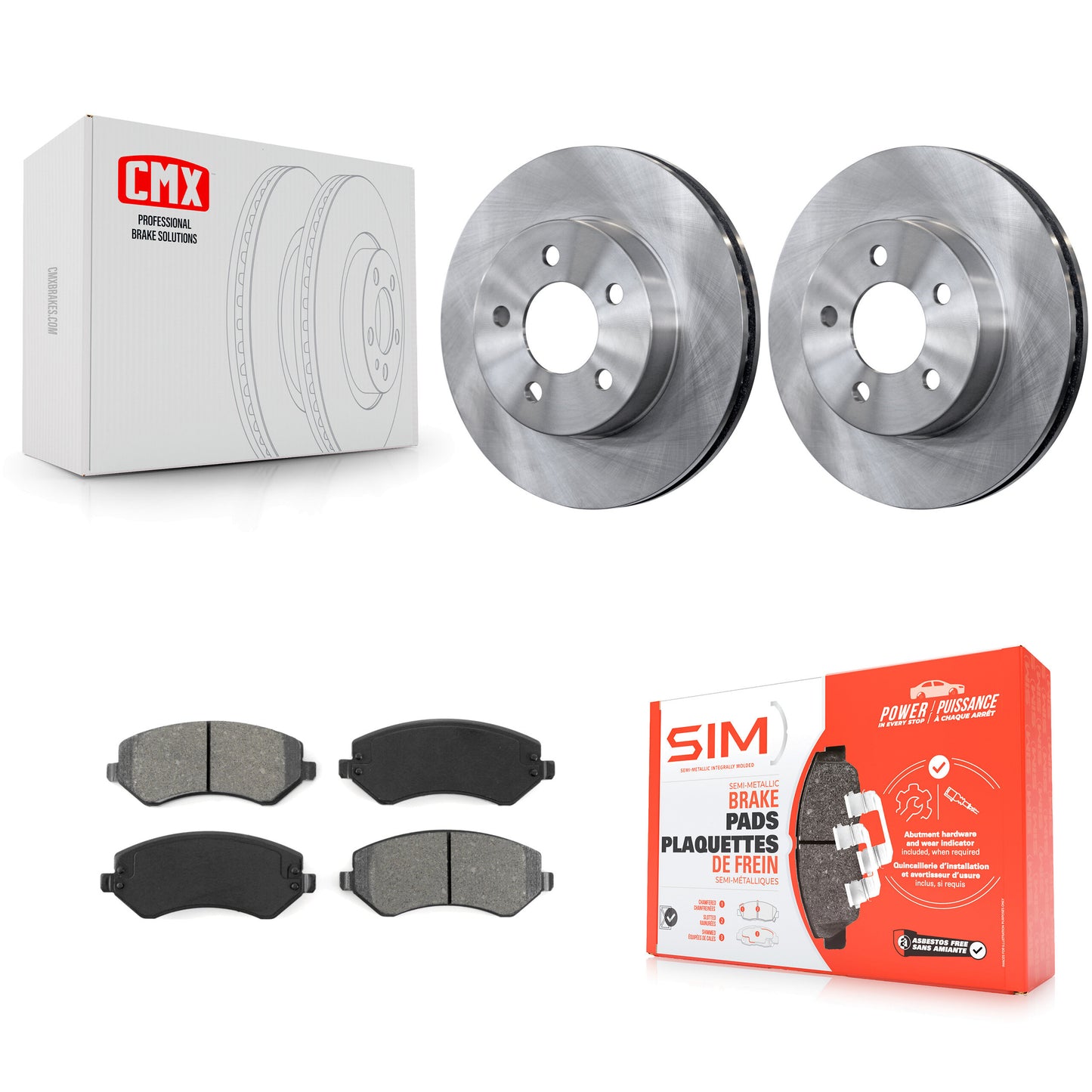 [Avant] Kit de Disque et plaquette (semi-métallique) de frein pour 2002-2007 Jeep Liberty K8S-100209