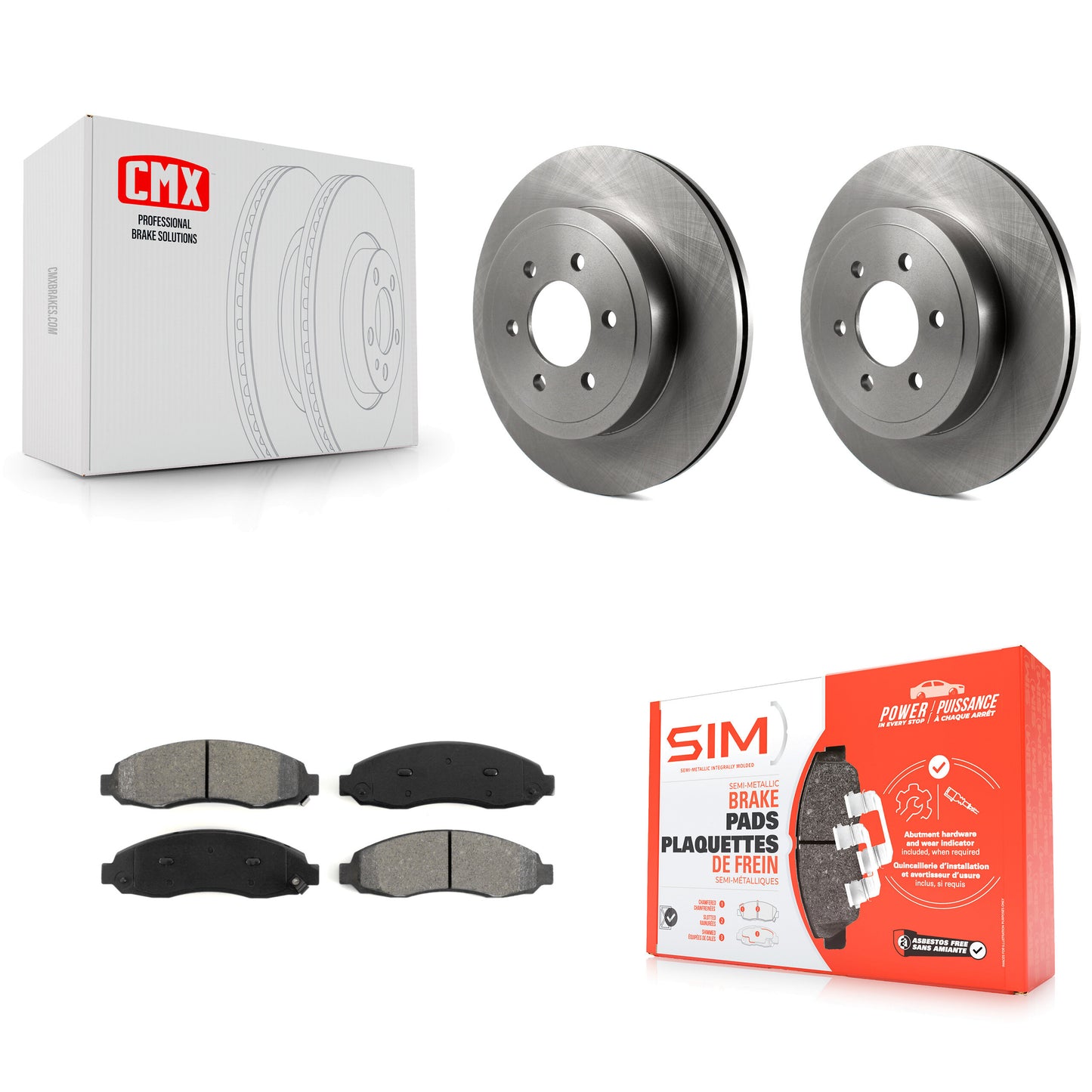 [Avant] Kit de Disque et plaquette (semi-métallique) de frein pour 2003-2004 Dodge Dakota K8S-100219