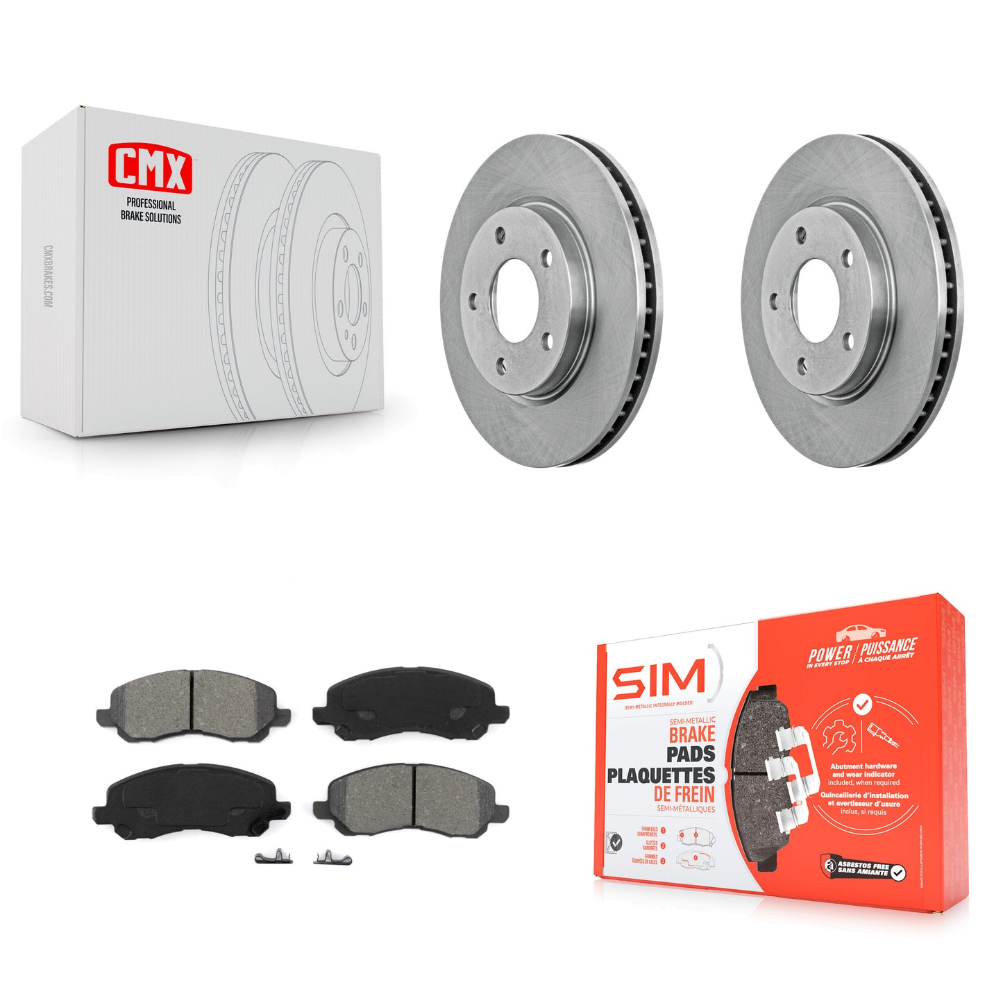 [Avant] Kit de Disque et plaquette (semi-métallique) de frein pour Dodge Caliber Mitsubishi Lancer K8S-100228