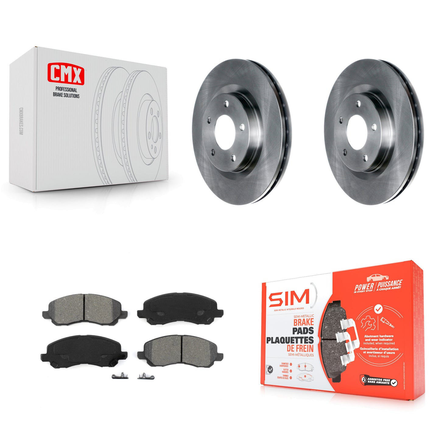 [Avant] Kit de Disque et plaquette (semi-métallique) de frein pour Jeep Dodge Patriot Mitsubishi Chrysler Compass Avenger 200 Caliber Outlander Sport Sebring Lancer RVR K8S-100229