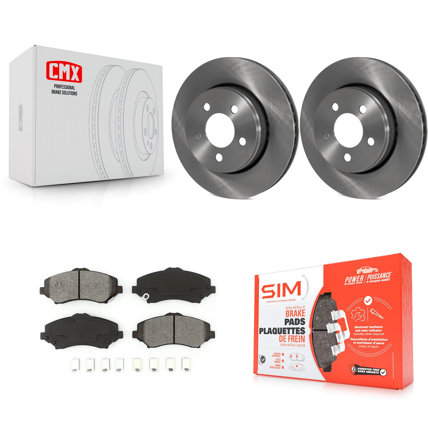 [Avant] Kit de Disque et plaquette (semi-métallique) de frein pour Jeep Liberty Dodge Nitro K8S-100231