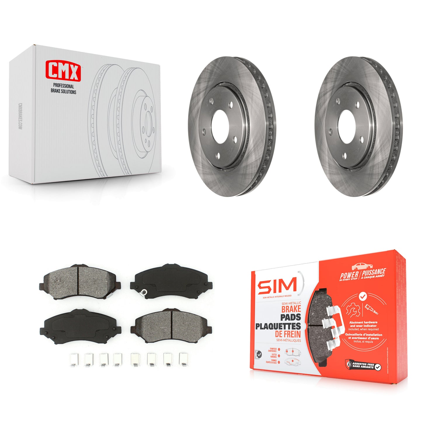 [Avant] Kit de Disque et plaquette (semi-métallique) de frein pour Dodge Grand Caravan Chrysler Town & Country Journey Volkswagen Routan Ram C/V K8S-100233