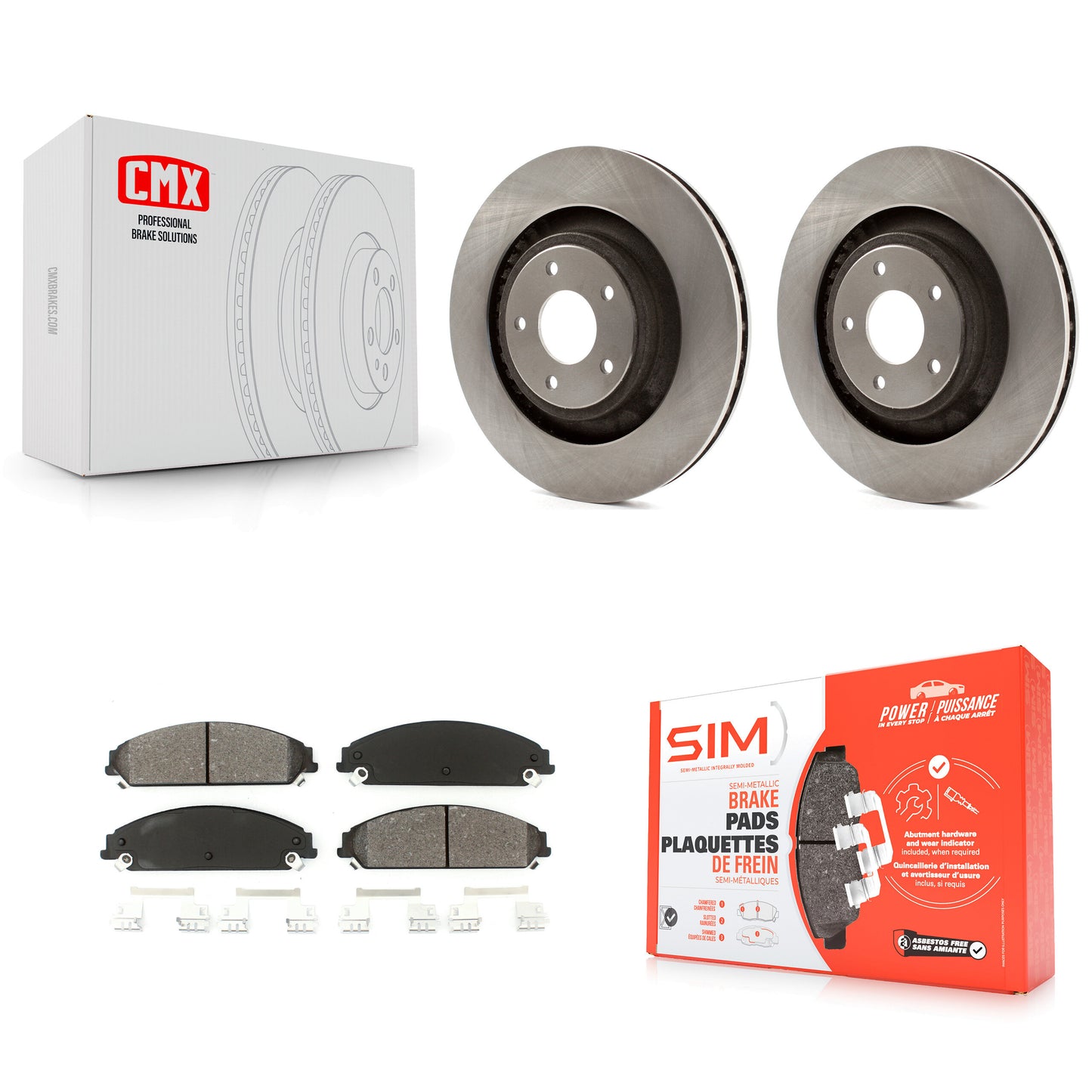 [Avant] Kit de Disque et plaquette (semi-métallique) de frein pour Dodge Chrysler 200 Avenger Caliber K8S-100237