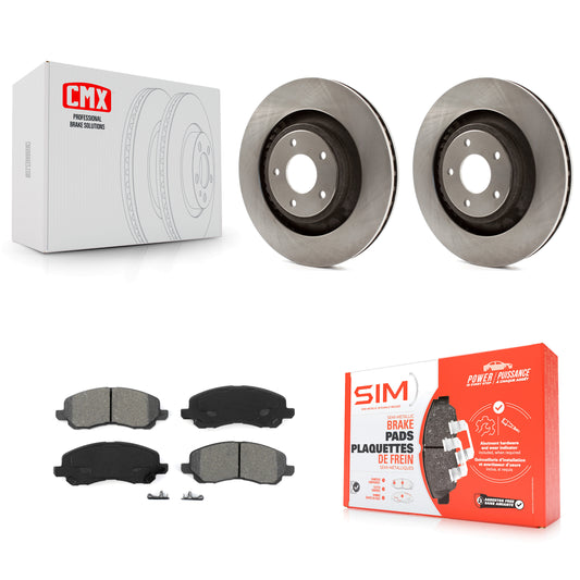 [Avant] Kit de Disque et plaquette (semi-métallique) de frein pour 2012 Chrysler 200 Dodge Avenger avec 340mm Diameter Rotor K8S-100238
