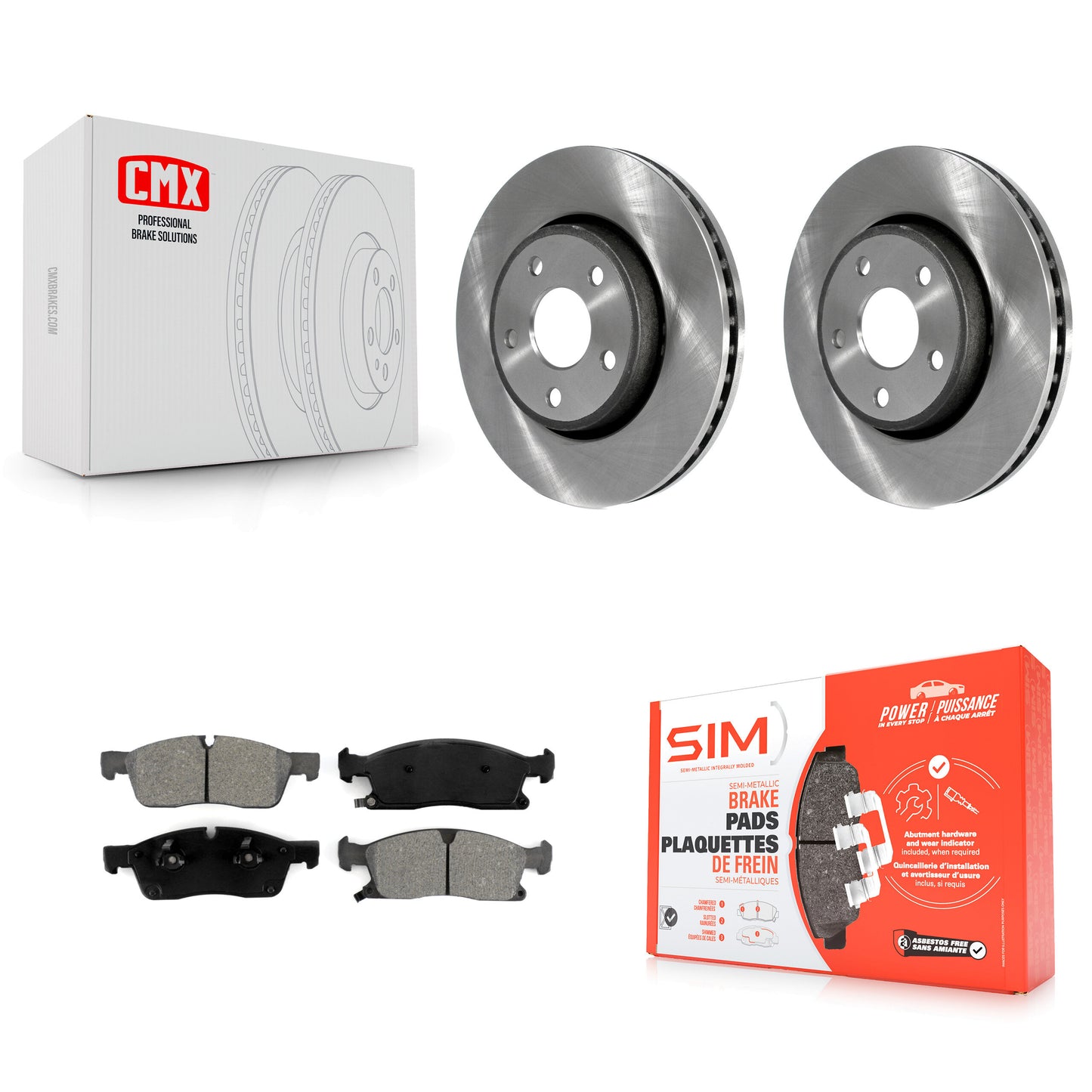 [Avant] Kit de Disque et plaquette (semi-métallique) de frein pour Jeep Grand Cherokee Dodge Durango K8S-100239