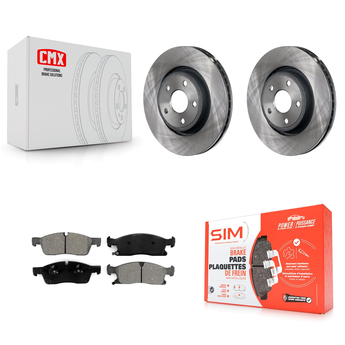 [Avant] Kit de Disque et plaquette (semi-métallique) de frein pour Jeep Grand Cherokee Dodge Durango WK K8S-100240