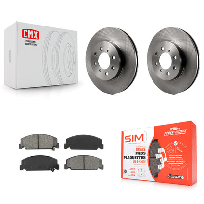 [Avant] Kit de Disque et plaquette (semi-métallique) de frein pour 1997 Honda Civic LX avec 4-Wheel ABS K8S-100259
