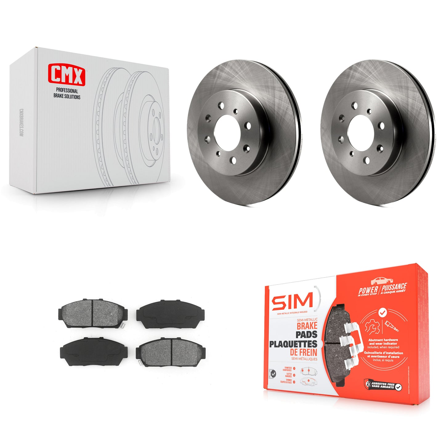 [Avant] Kit de Disque et plaquette (semi-métallique) de frein pour Acura Integra Honda Civic K8S-100262