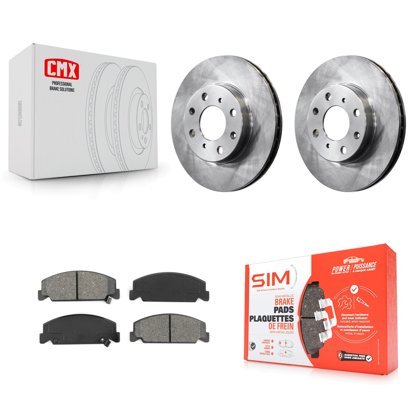 [Avant] Kit de Disque et plaquette (semi-métallique) de frein pour Honda Civic del Sol CRX K8S-100267