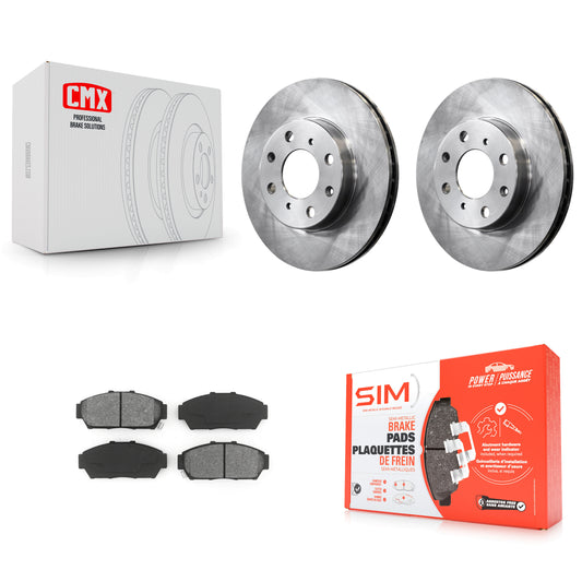 [Avant] Kit de Disque et plaquette (semi-métallique) de frein pour 1994-1995 Honda Civic EX avec Sedan Non-ABS K8S-100269