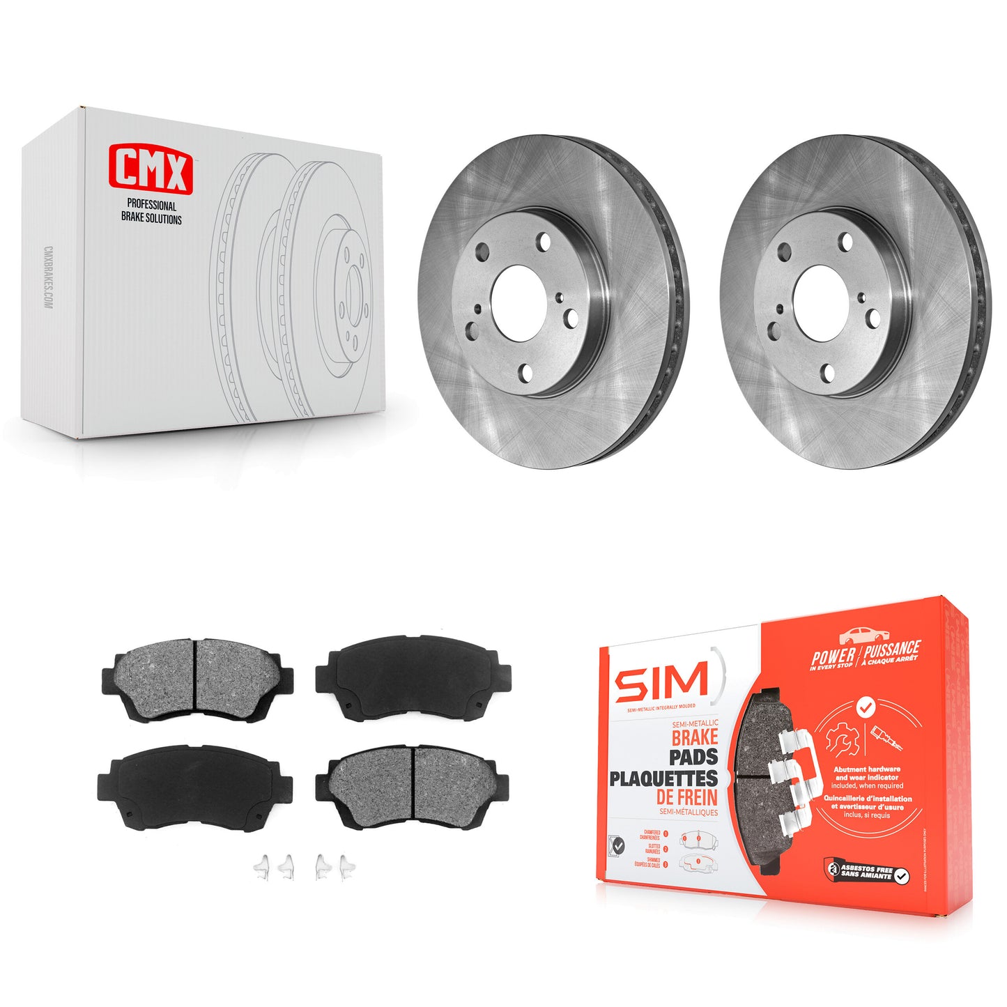 [Avant] Kit de Disque et plaquette (semi-métallique) de frein pour Toyota Camry Sienna Avalon Lexus ES300 K8S-100275