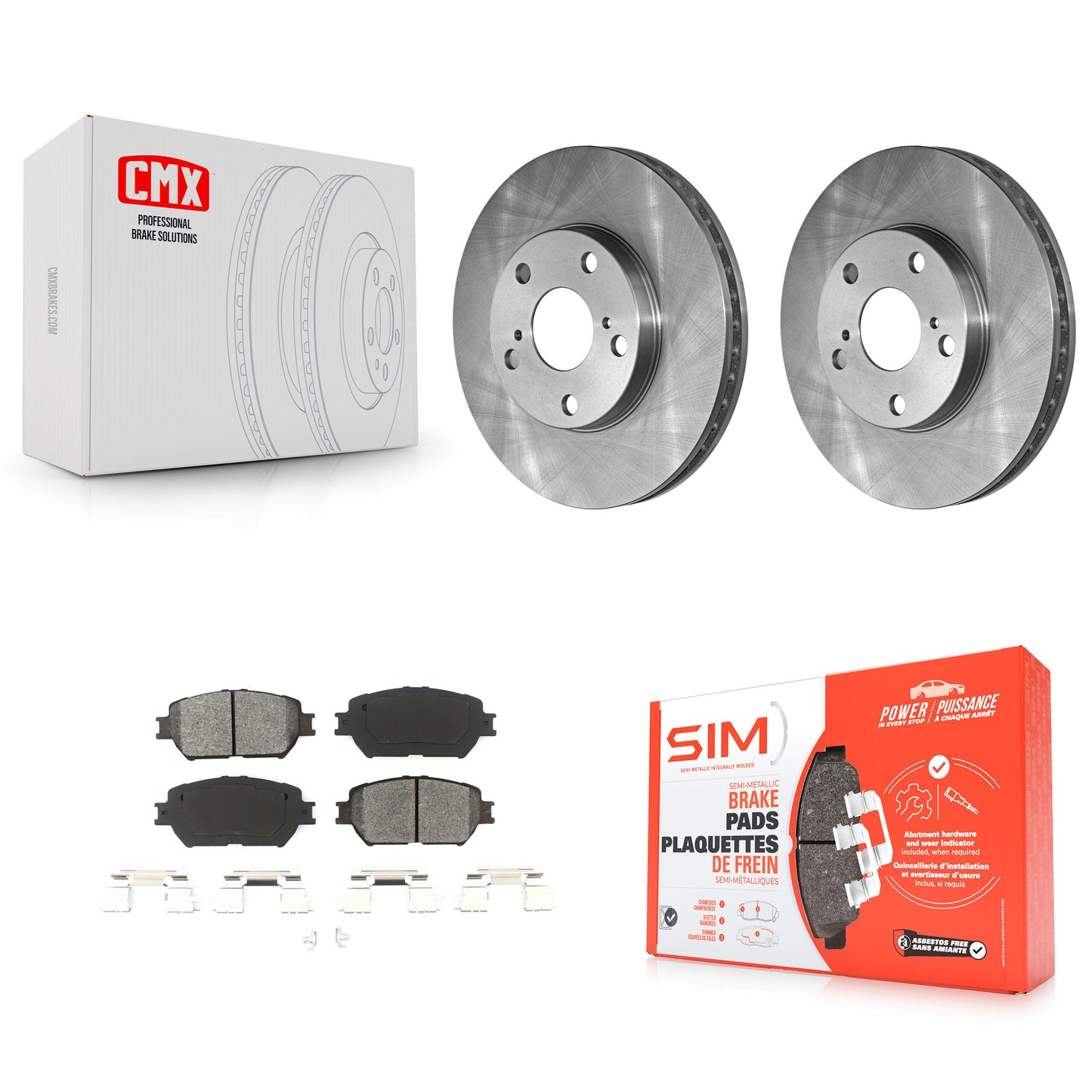 [Avant] Kit de Disque et plaquette (semi-métallique) de frein pour Toyota Camry K8S-100277