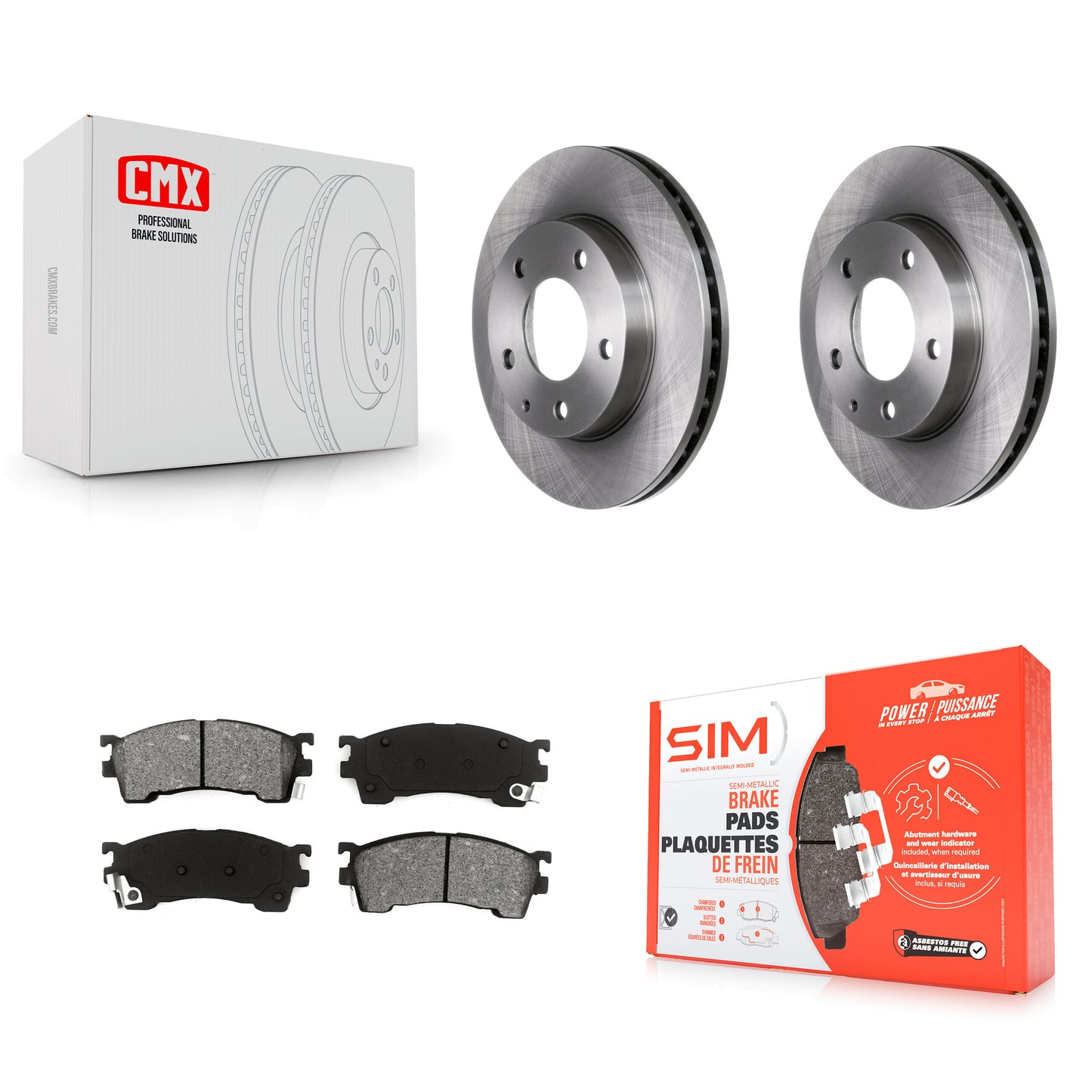 [Avant] Kit de Disque et plaquette (semi-métallique) de frein pour Mazda 626 Ford Probe MX-6 K8S-100279