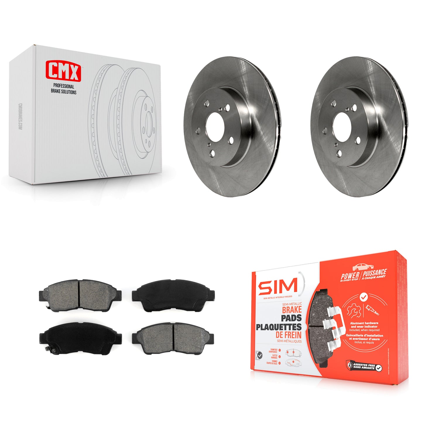 [Avant] Kit de Disque et plaquette (semi-métallique) de frein pour 1996-2000 Toyota RAV4 K8S-100302