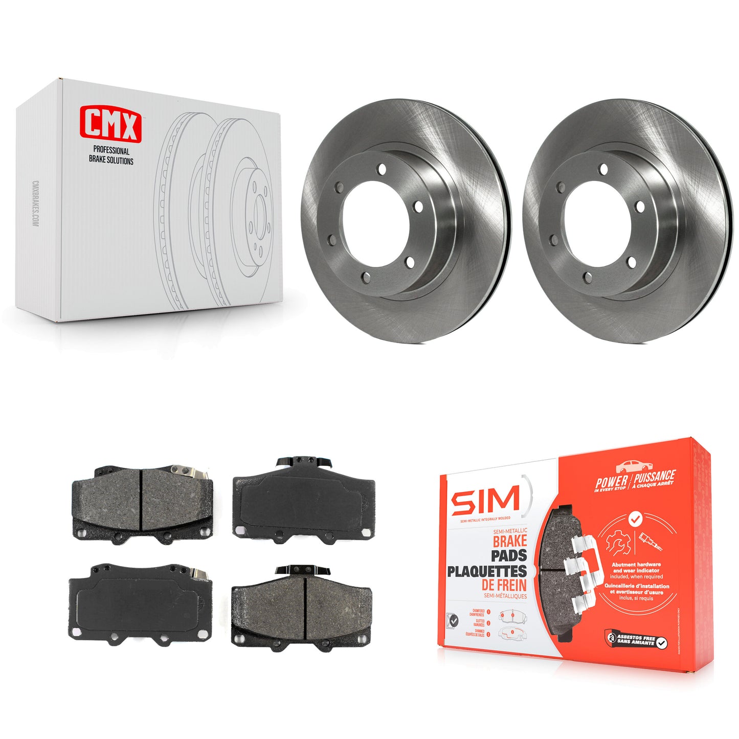 [Avant] Kit de Disque et plaquette (semi-métallique) de frein pour Toyota 4Runner Tacoma K8S-100306