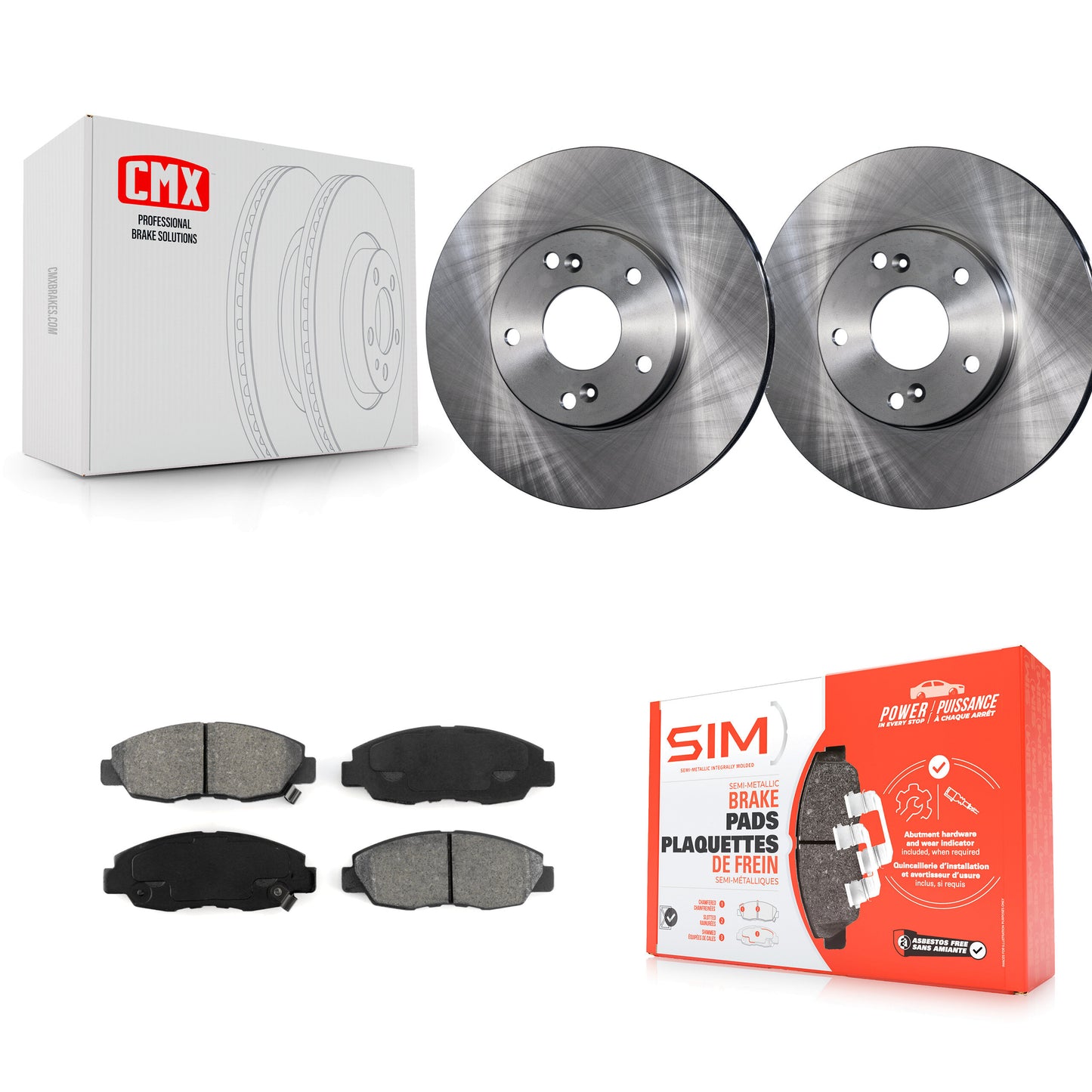 [Avant] Kit de Disque et plaquette (semi-métallique) de frein pour 2011 Honda Civic GX K8S-100318