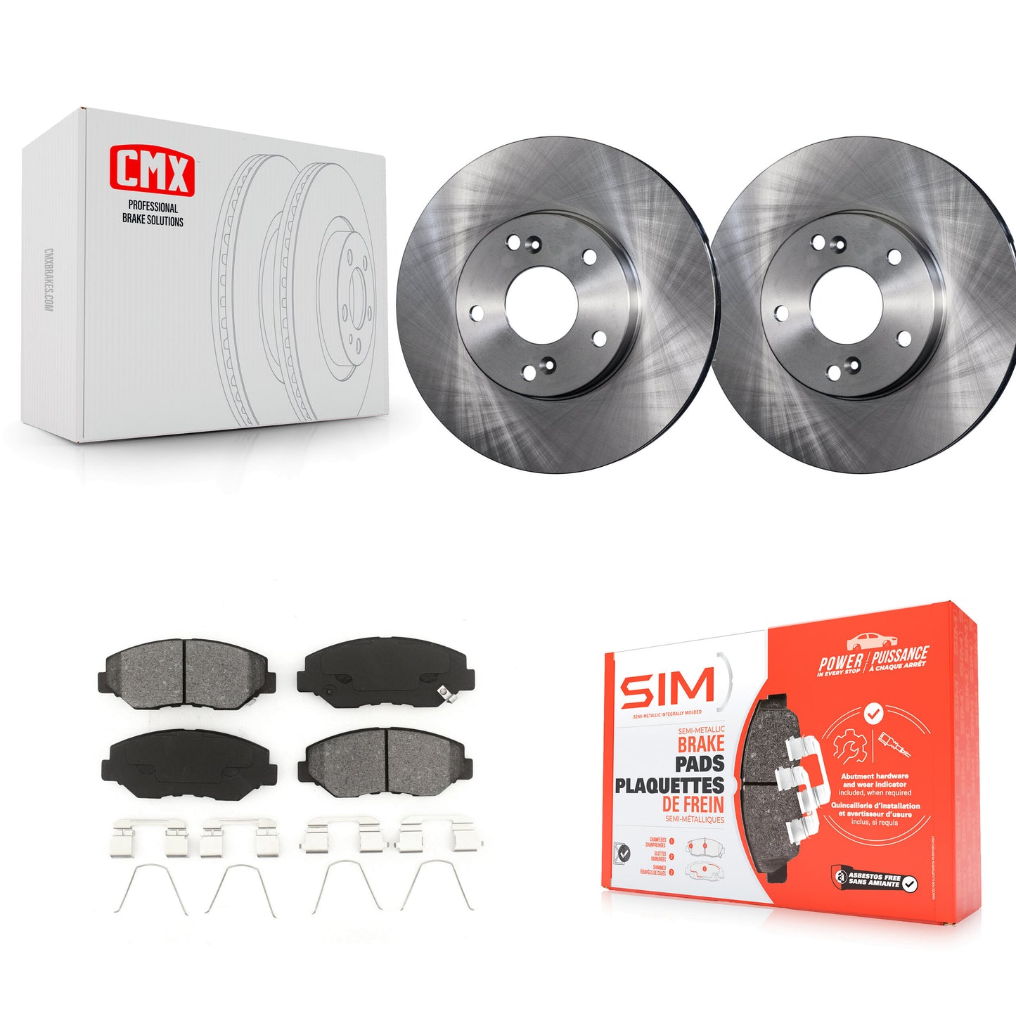 [Avant] Kit de Disque et plaquette (semi-métallique) de frein pour Honda Accord Civic Element Fit Acura ILX CR-Z K8S-100321
