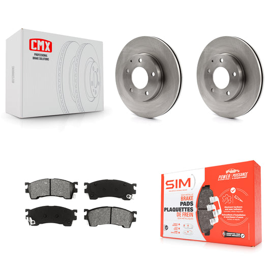 [Avant] Kit de Disque et plaquette (semi-métallique) de frein pour 2002 Mazda 626 2.5L avec Drum rear brakes K8S-100334