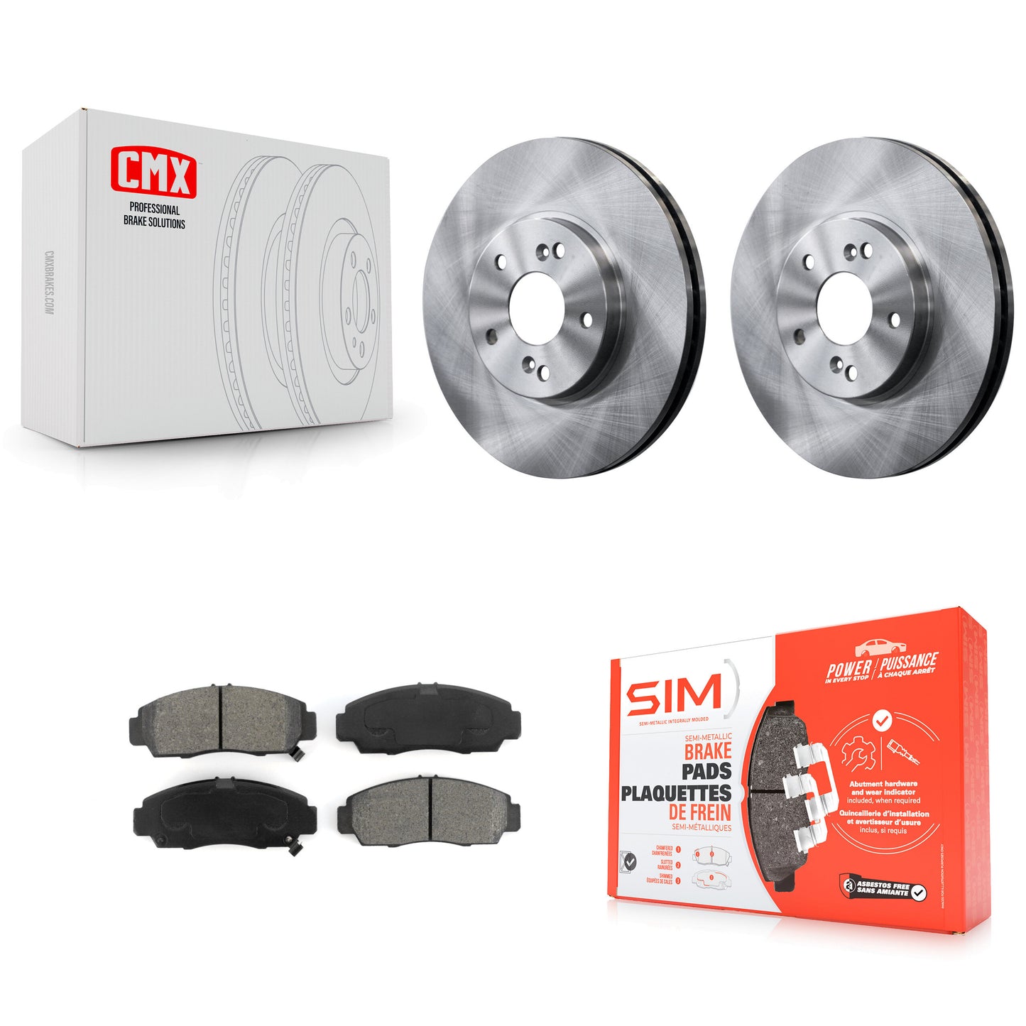 [Avant] Kit de Disque et plaquette (semi-métallique) de frein pour Honda Accord Acura TL TSX CL K8S-100337