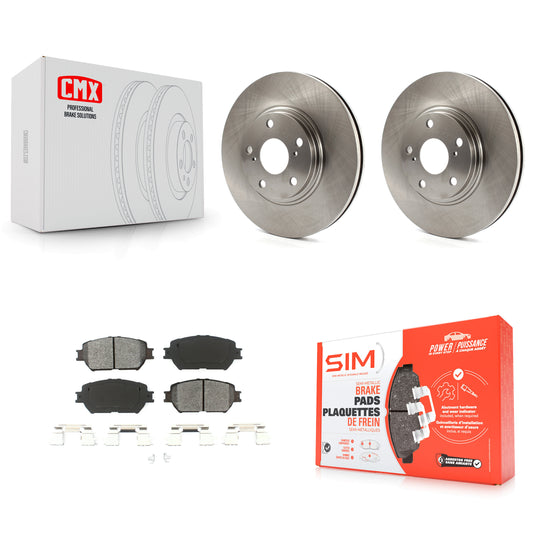 [Avant] Kit de Disque et plaquette (semi-métallique) de frein pour 2002-2004 Toyota Camry avec 296mm Diameter Rotor Stepped Hat Design K8S-100349