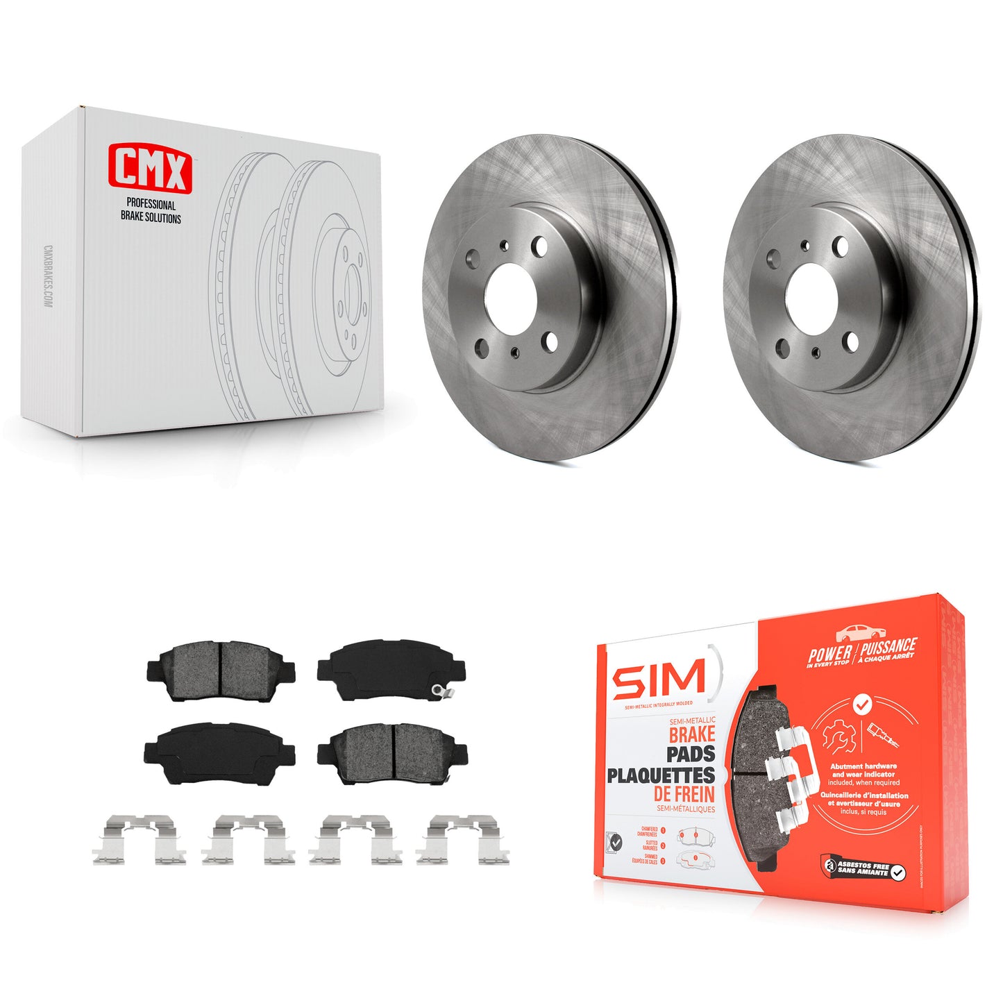 [Avant] Kit de Disque et plaquette (semi-métallique) de frein pour 2000 Toyota Echo From 08 00 K8S-100361