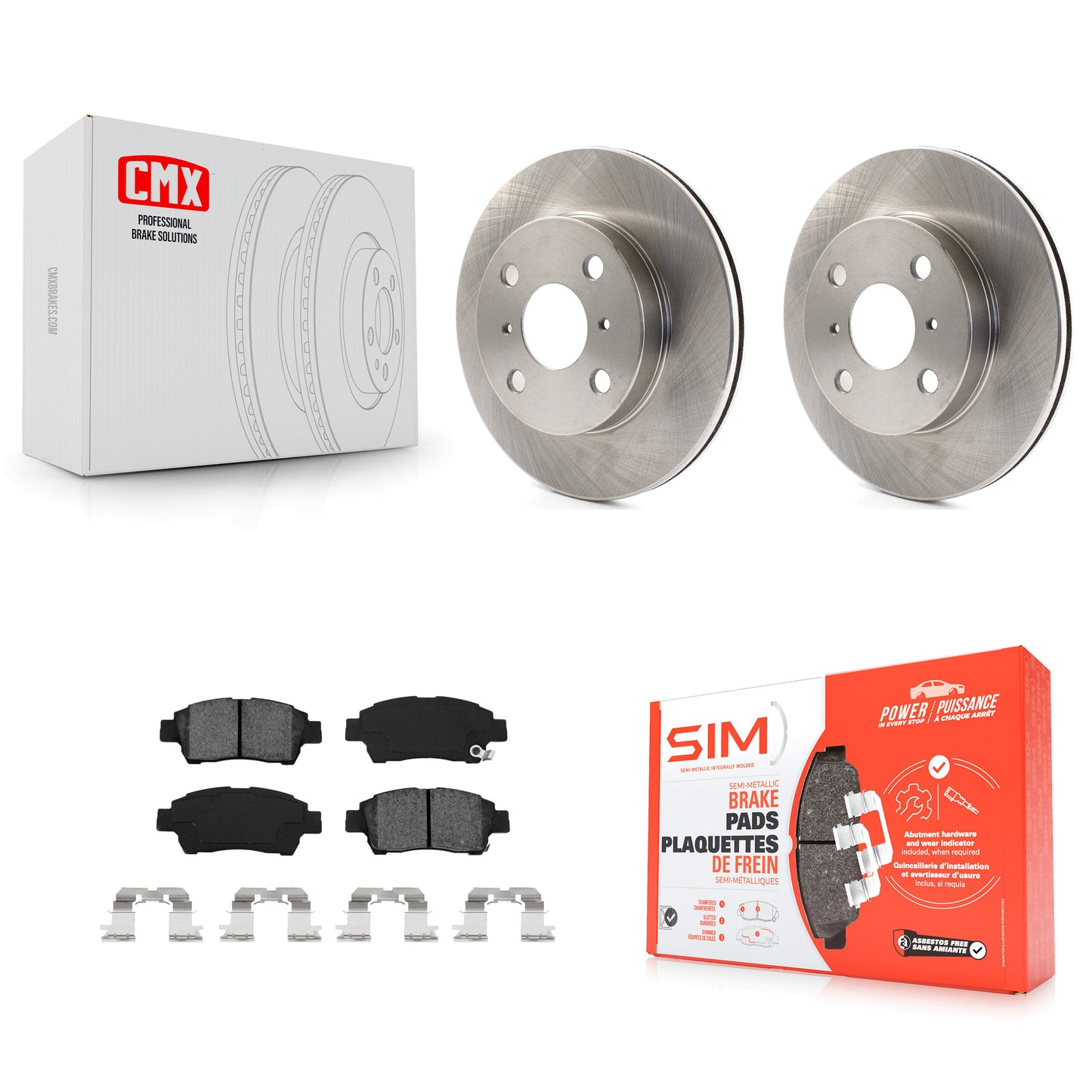 [Avant] Kit de Disque et plaquette (semi-métallique) de frein pour 2000 Toyota Echo To 08 00 K8S-100363