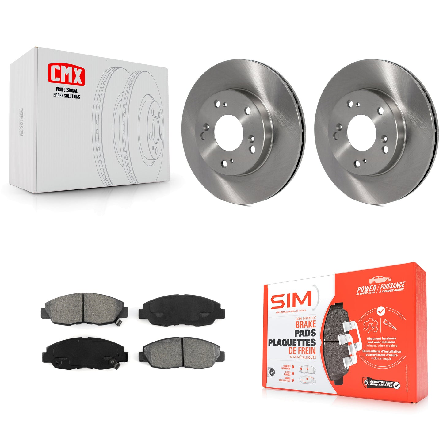 [Avant] Kit de Disque et plaquette (semi-métallique) de frein pour Honda Civic K8S-100382