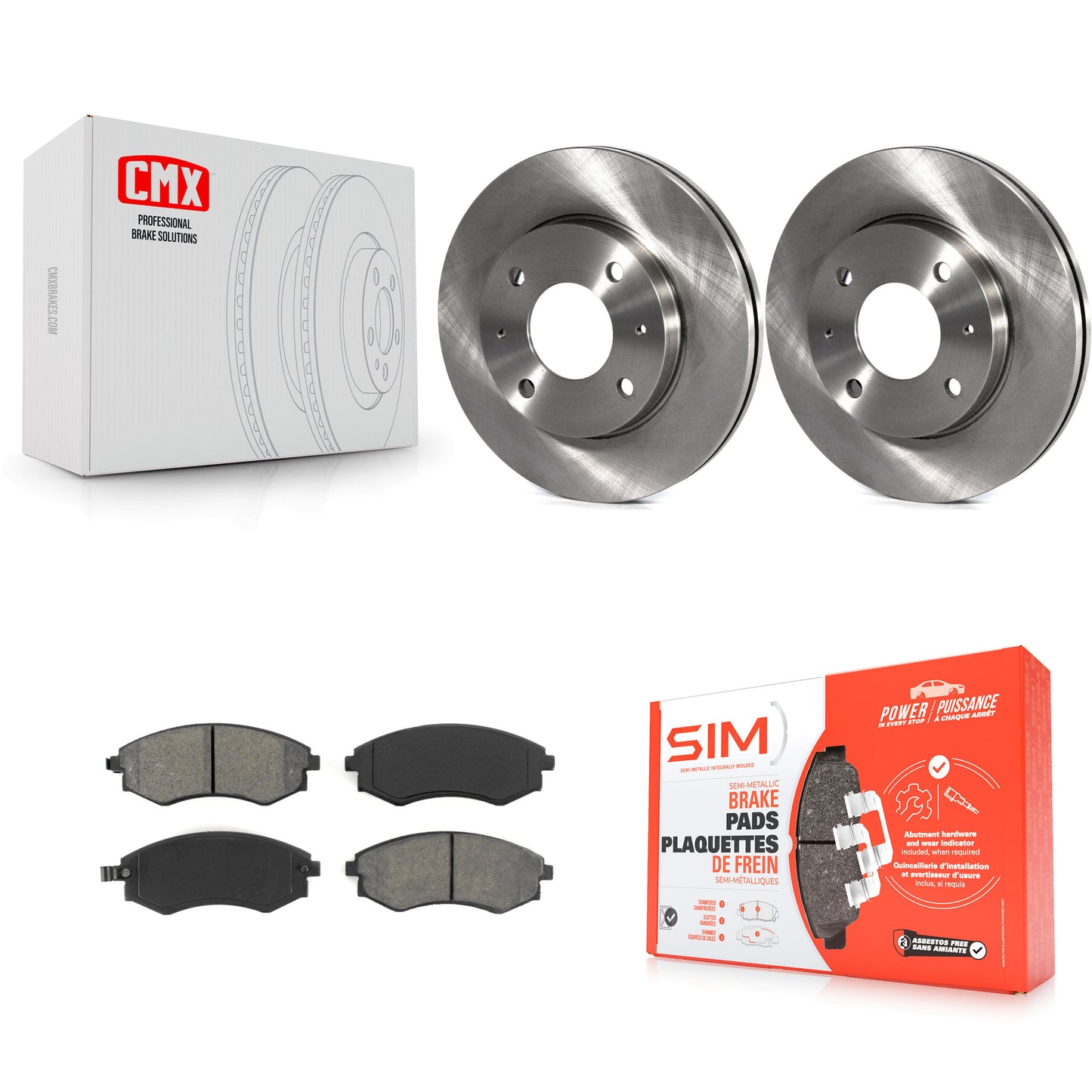 [Avant] Kit de Disque et plaquette (semi-métallique) de frein pour Hyundai Elantra Sonata Kia Optima Magentis K8S-100404