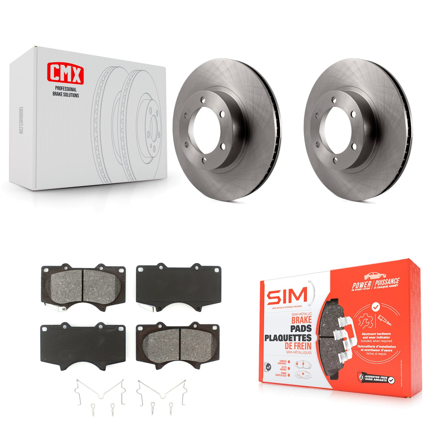 [Avant] Kit de Disque et plaquette (semi-métallique) de frein pour Toyota 4Runner Lexus GX470 K8S-100418