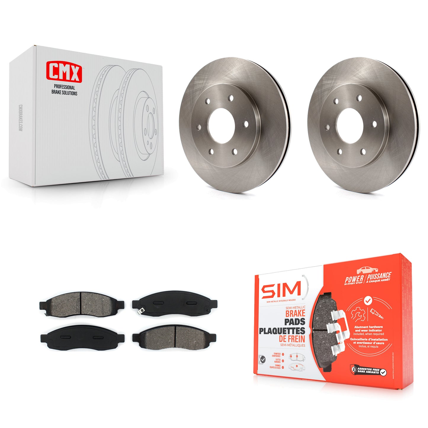 [Avant] Kit de Disque et plaquette (semi-métallique) de frein pour Nissan Titan Pathfinder Armada INFINITI QX56 TITAN K8S-100423