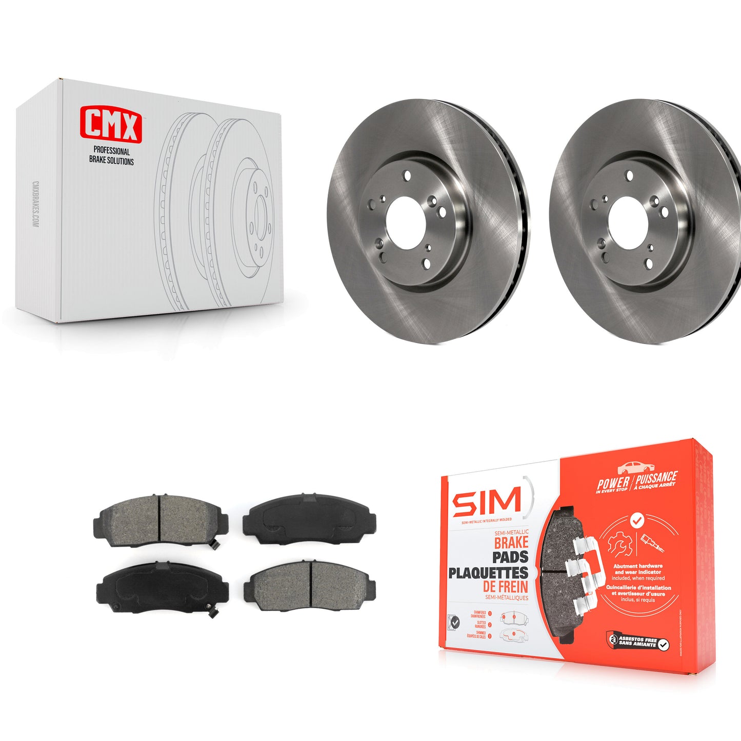 [Avant] Kit de Disque et plaquette (semi-métallique) de frein pour 2004-2005 Acura TL Automatic transmission K8S-100427