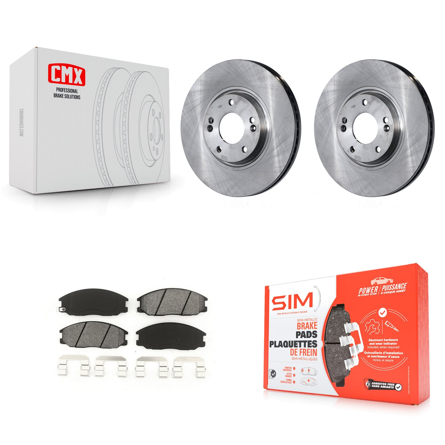 [Avant] Kit de Disque et plaquette (semi-métallique) de frein pour Kia Amanti Hyundai XG350 K8S-100437