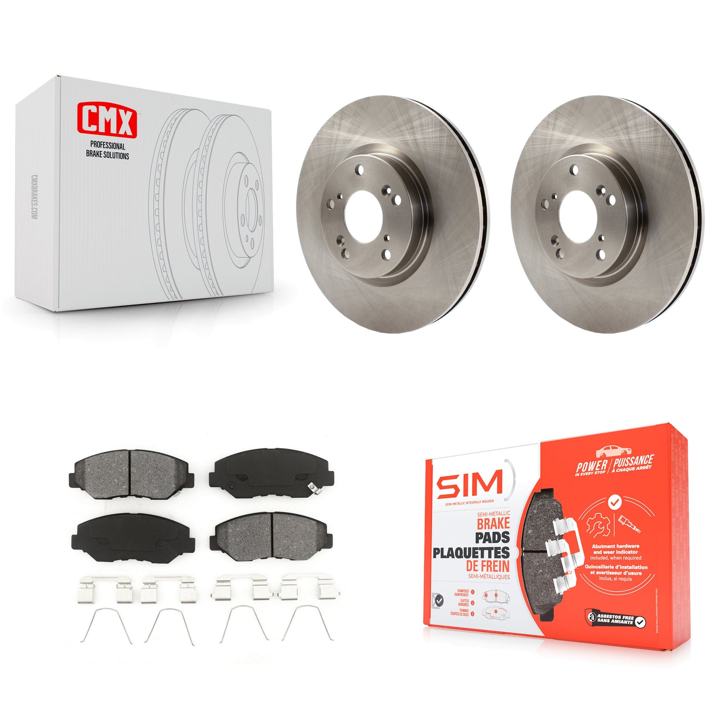 [Avant] Kit de Disque et plaquette (semi-métallique) de frein pour Honda Civic CR-V Acura ILX K8S-100449