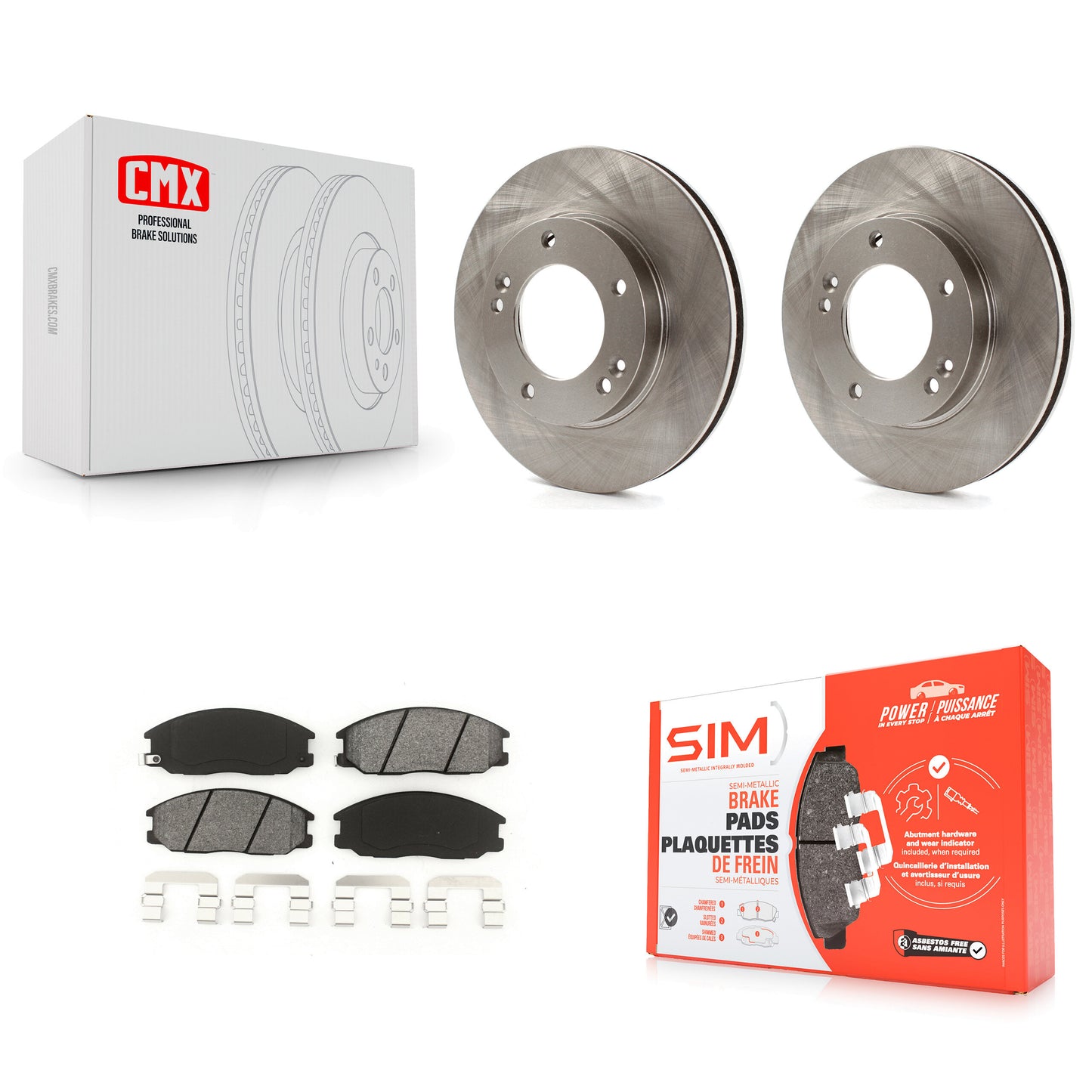 [Avant] Kit de Disque et plaquette (semi-métallique) de frein pour 2003-2006 Kia Sorento K8S-100453