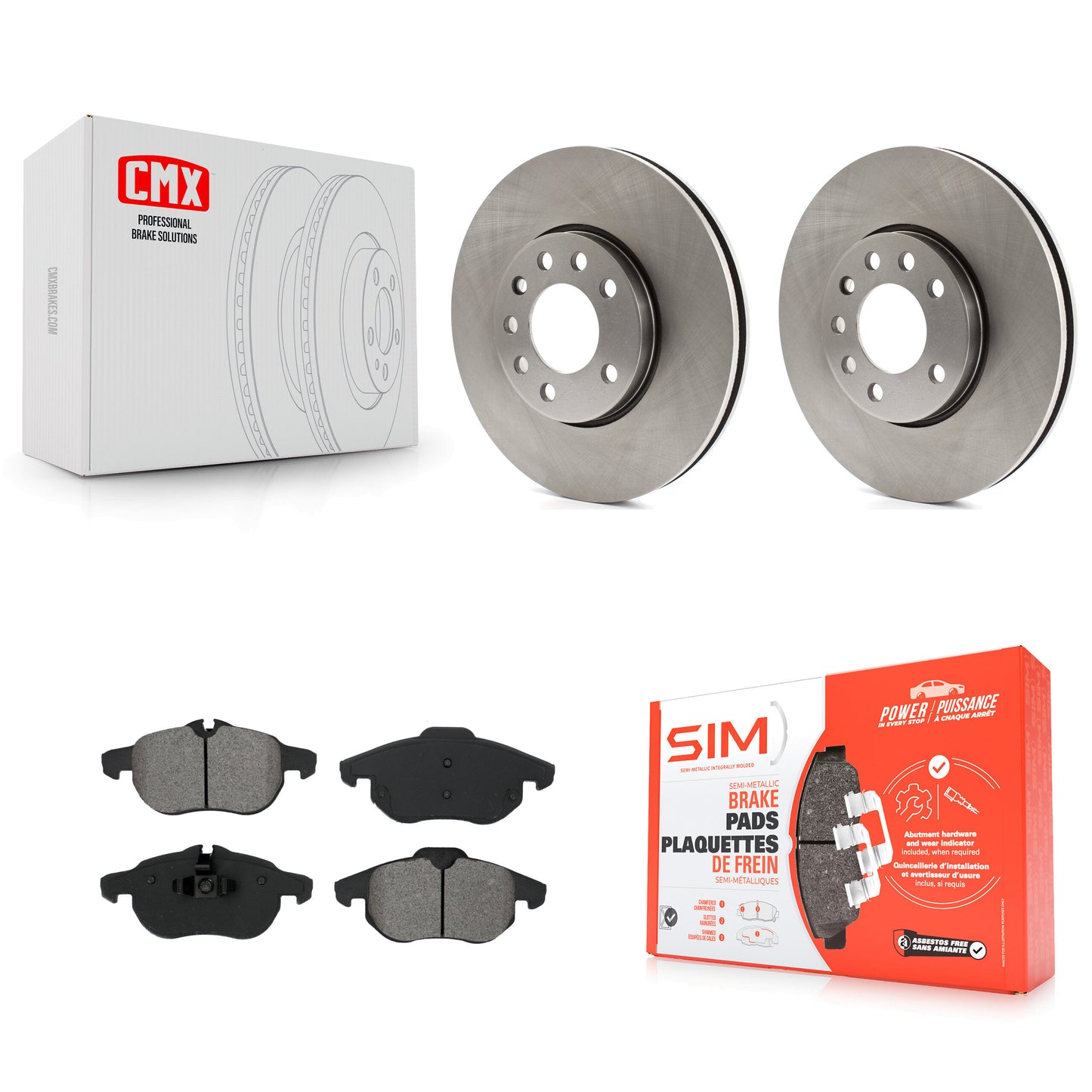 [Avant] Kit de Disque et plaquette (semi-métallique) de frein pour Saab 9-3 avec 285mm Diameter Rotor K8S-100455